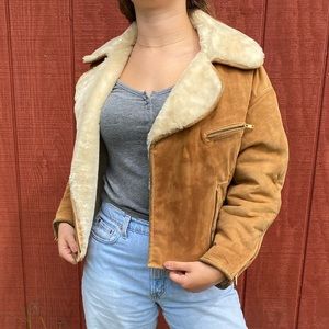 ✨Vintage Dead-Stock cropped leather jacket✨